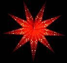 Baby Mirissa Red - Foldable glowing Paperstar with 9 points, 40 cm